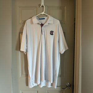 Southern Tide White Polo with Embroidered Emblem